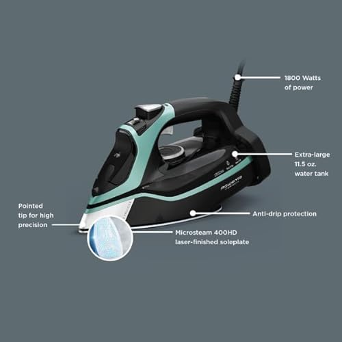 Rowenta 1830008697 Steam Force Stainless Steel Soleplate Steam Iron For Clothes 400 Microsteam Holes 1800 Watts Ironing, Fabric Steamer, Garment Steamer thumb #2