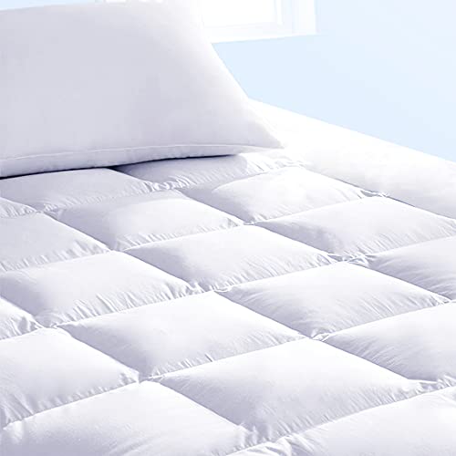 Pure Brands Full Mattress Topper & Mattress Pad Protector in One Quality Plush Luxury Down Alternative Pillow Top Make…