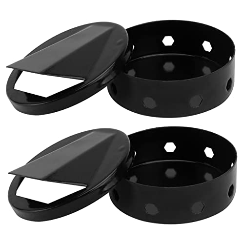 VICASKY Lot de 2 boîtes de fumage pratiques pour barbecue en émail anti-adhésif pour les repas des saucisses et plus