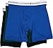 Tommy Hilfiger Men's 3-Pack Cotton Boxer Brief,Vibrant Royal,Medium(32-34)