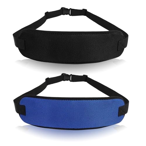 XiangJunly - 2 Pcs Wheelchair Strap, 17.7-61 inch Adjustable Buckle Wheelchair Lap Strap, Geriatric Armchair Belt Restraint for Mobility Scooter Seat(Blue, Black) - -10%