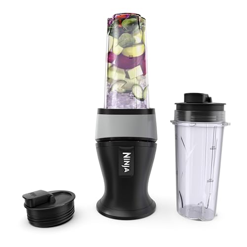 Catálogo de licuadora personal sunbeam del mes. 49 NINJA Fit Licuadora Personal, 2 Vasos de 16oz, Listo para Llevar, Negro, QB300SS