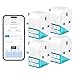 Price comparison product image Meross Smart Plug with Energy Monitoring, Mini Smart WiFi Plug Work with Alexa, Google Home, SmartThings, Smart Socket Remote Control Timer Plug, No Hub Required, 13A, 4 Packs