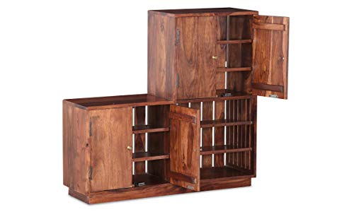 Image of The Attic Davidson Shoerack, Shoe Storage Cabinet for Home /Shoe Rack with Seat & Door /Shoe Organizer /Shoe Rack for Home, Natural Matte Finish