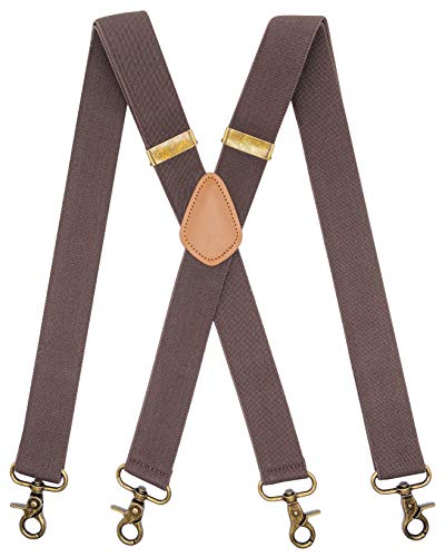 AYOSUSH Mens Suspenders with Swivel Hooks on Belts Loops Heavy Duty Big and Tall