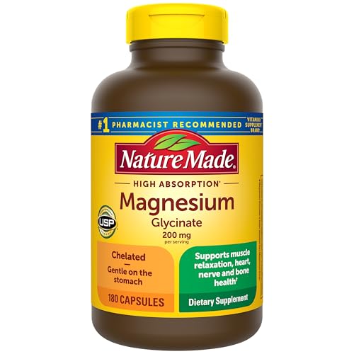 Nature Made Magnesium Glycinate 200 mg per serving, Magnesium...