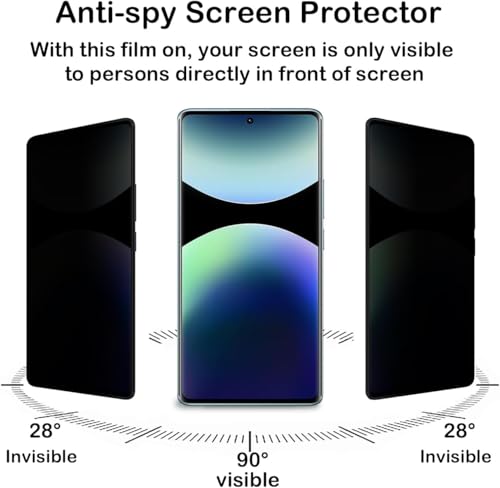 Image of ZARALA Privacy Hydrogel Screen Protector for Motorola Moto Edge 50 Pro 5G /Edge 50 Fusion 5G Anti-Spy Flexible TPU Private Protective Film, Anti-Scratch Anti-Peeping Ultra-Thin Soft Hydrogel Protective Film
