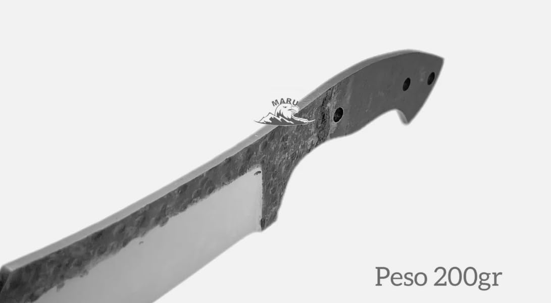 Lama Acciaio Balestra Blank Blade per Coltello Fai da Te Grezzo, Coltello Lama FIssa per Costruzione di COLTELLI caccia