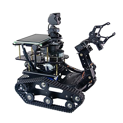 Ver2.0 Jetson Nano AIロボットキット と Rplidar A1 レーダーROSスマトタンク車DIYロボットアームキット AI認識 SLAM マップの作成、ナビゲーション、7インチのタッチスクリーン付き