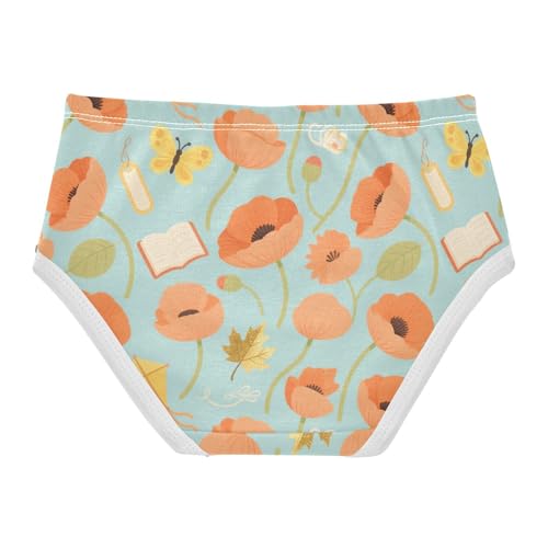 Girls' Underwear Flowers Floral Butterfly Toddle Brief Panties 2-8 Years 203005662