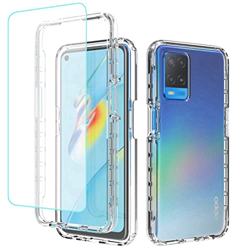 Coque OPPO A54 4G transparente anti-jaunissement pour réparer la peur des chutes d'écran