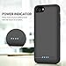 Xooparc Battery case for iPhone 8/7, [6000mah] Upgraded Charging Case Protective Portable Charger Case Rechargeable Extended Battery Pack for Apple iPhone 7/8(4.7') Backup Power Bank Cover (Black)