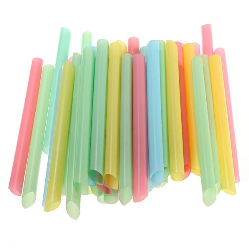 Big Bargain 45 PCS Large Long 6 inch Drinking Straws Cola Milk Shakes Tea Cocktail Smoothie by Big Bargain Store