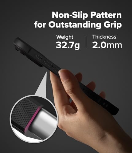 Image of Ringke Onyx Compatible with iPhone 17 Pro Case Back Cover Rugged Flexible Durable Anti-Slip TPU Protection Shockproof- Black