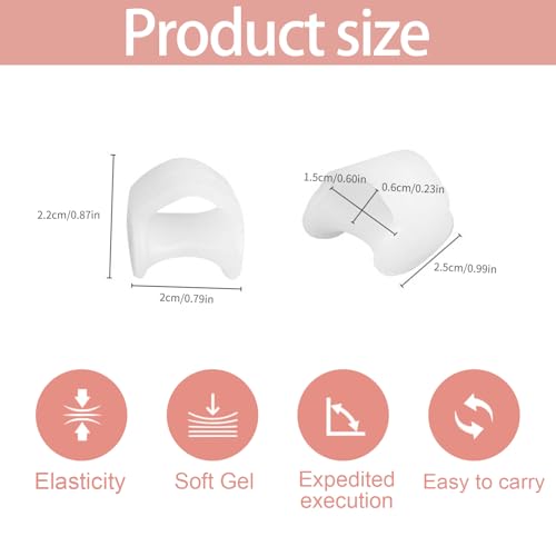 Image of 12 Pcs Gel Toe Separator,Toe Separators to Correct Your Toes,Toe spacers for Preventing Rubbing & Relieving Pressure, Pain Relief from Overlapping Toes