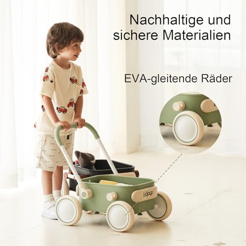 Kidpop PULA 2v1 dětské chodítko, vnitřní a venkovní hračka pro miminko, multifunkční chodítko pro miminko, dárek k narozeninám pro batolata Děti 7 měsíců - 4 roky, zelené