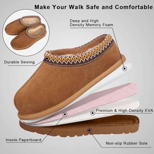 Women's Slippers Platform Mini Boots For Women Suede Leather Home Indoor Comfy Fur Fleece Lined Outdoor Anti-Slip Slipper Short Ankle Boot2