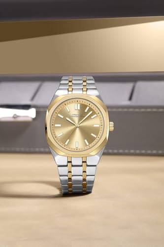 Image of French Connection Lumiere | Analog Display | Gold Dial | Silver Stainless Steel Strap | Watch for Men - FCU16TM
