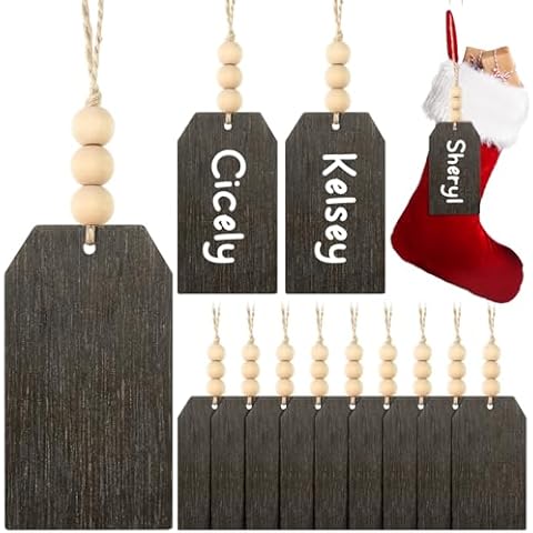 Cinnvoice Christmas Wooden Name Tags Cover