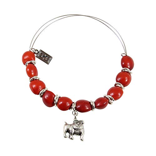Image of EVELYN BROOKS Adjustable Bangle Bracelet (Multiple Charm Styles) for Women-w /Meaningful Good Luck Seed Beads - Handmade Jewelry | Great Gifts for Teen Girl Gifts & Great Addition to Girls Jewelry
