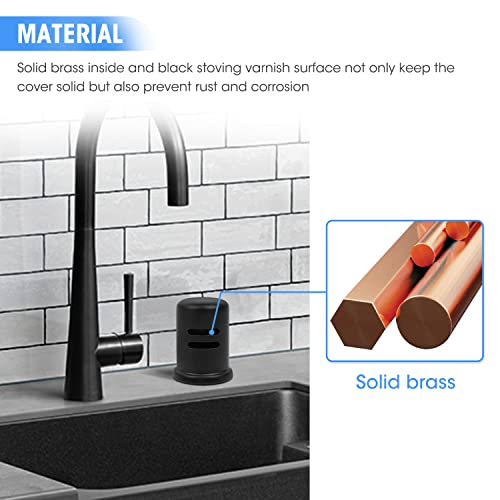 Dishwasher Air Gap Cover D201-1-62 Fits Most Air Gap Bodies With Solid Brass Inside And Black Stoving Varnish Surface, Cap Only, Pack Of 1 #TOP2