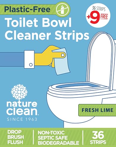 Nature Clean Non-Toxic Toilet Bowl Cleaner Strips, Plastic-F...
