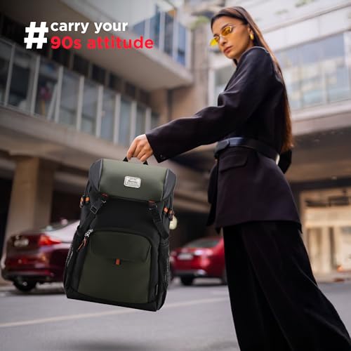 Image of HARISSONS RHINO Laptop Backpack | 30L | Fits 15.6 inch Laptop | 420D PU-Coated Polyester & Vegan Leather | Office, Commute & Travel | Laptop Protection, Trolley Sleeve, Organizer