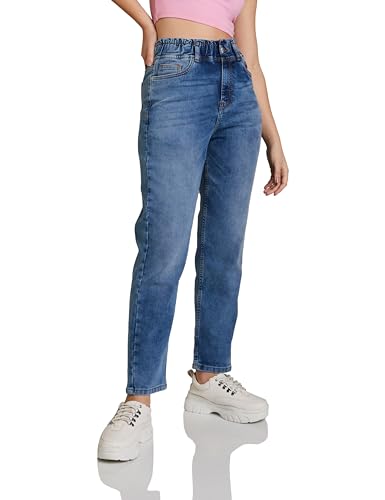 Image of Amazon Brand - INKAST Women's High Rise Ankle Length MOM Fit Jeans