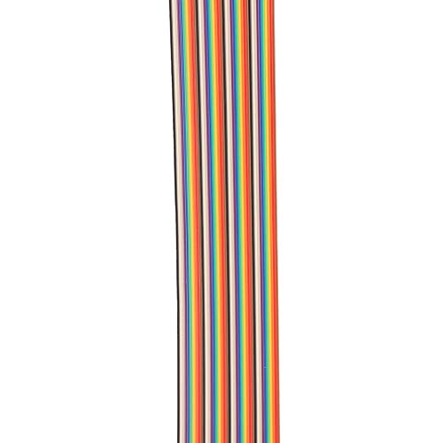 40P Flat Ribbon Cable, Colorful 1.27mm Spacing Pitch Rainbow Industrial Electrical Wire Width 5.08cm 2m (3 meters long)