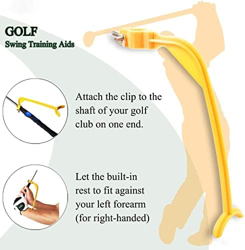 HH-GOLF Golf Swing Training Aid Set, Swing Correcting Tool with Wrist Band, Golf Posture Motion Correction