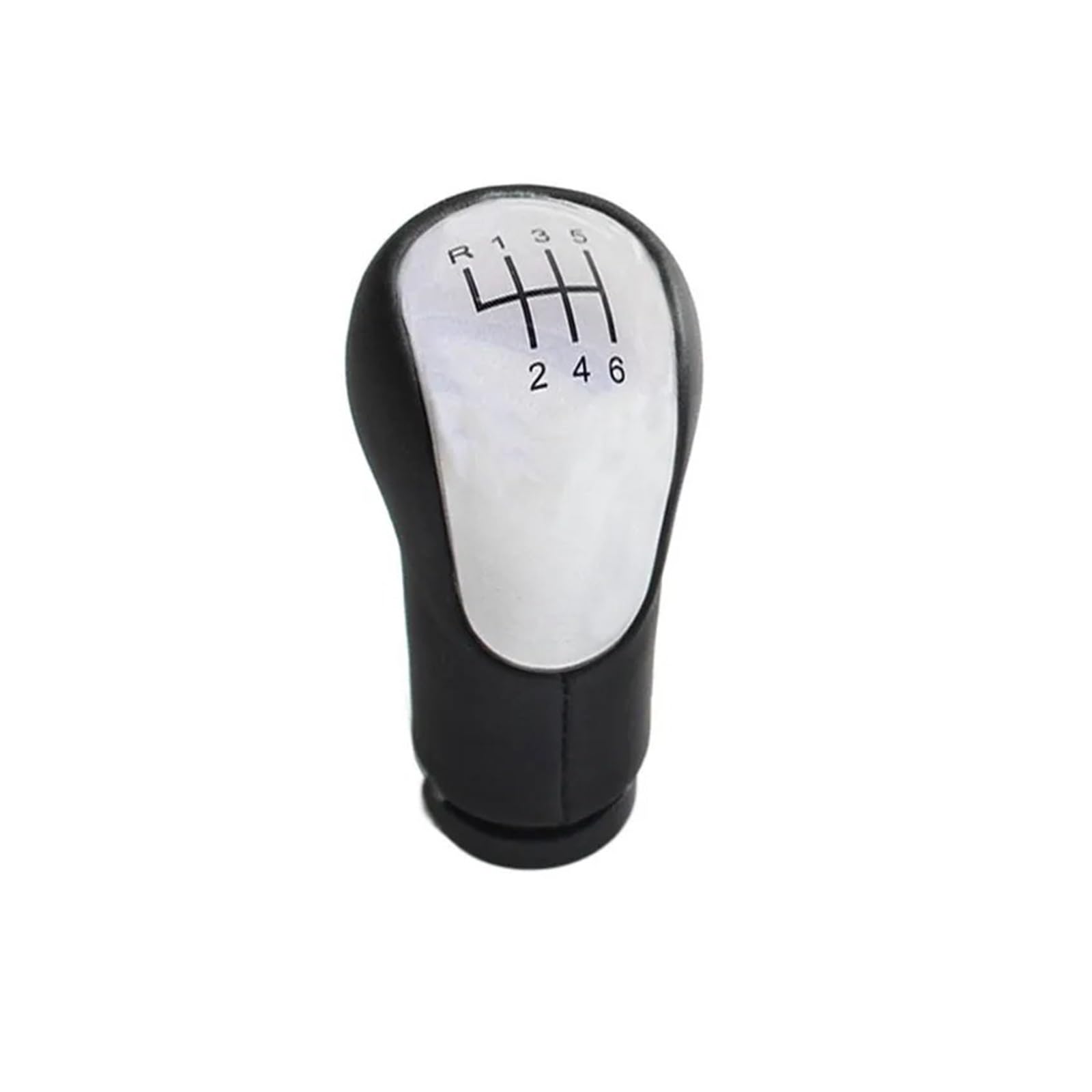 VAVGKDKPZB Shifter Lever Handle for Fiesta 2002-2007 Gear Shift Knob Shifter Lever Change Gaitor Boot Cover(6 Speed Knob Silver)