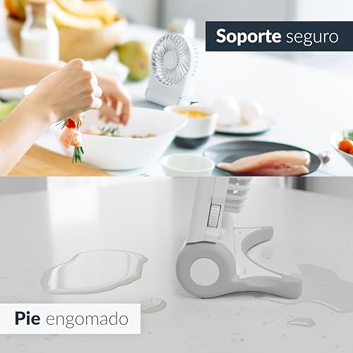 Miniatura 10 de Arctic Summair 2go - Ventilador De Mano Recargable Con Soporte, Velocidad Infinitamente Regulable, 4-77 Horas De Funcionamiento, Conexión Usb-C Incl. Cable Usb-A - Blanco