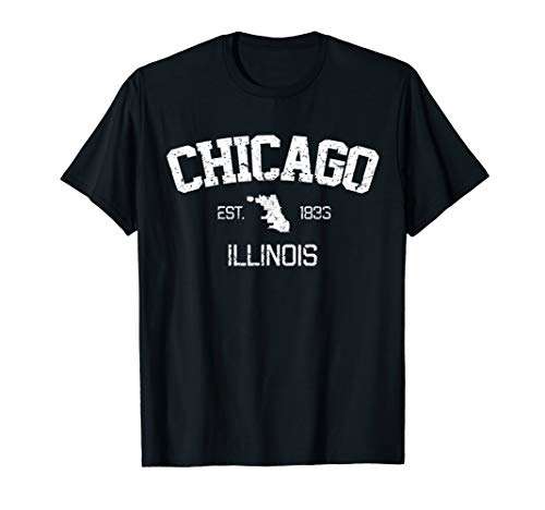 Vintage Chicago Illinois Est. 1833 Souvenir Gift T-Shirt