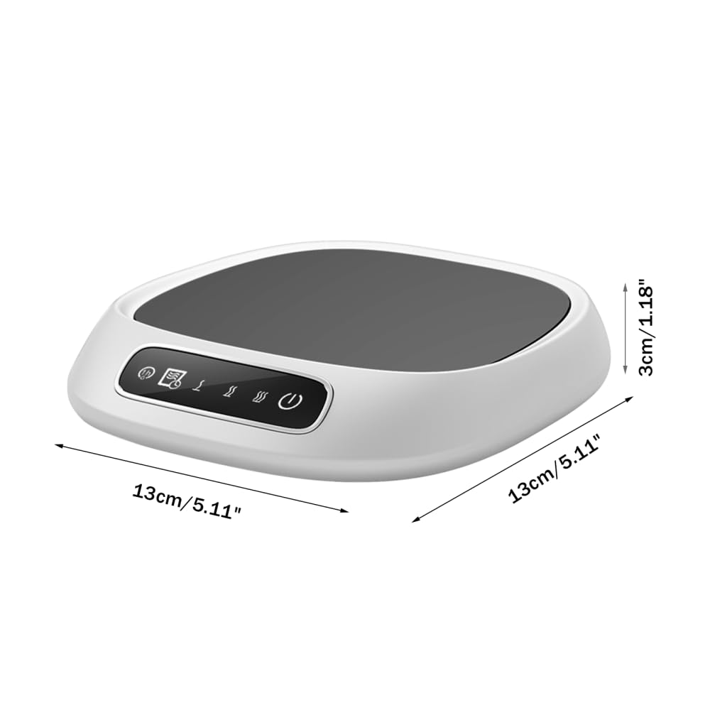 Calentador de Tazas de café, Calentador de Tazas Inteligente, 3 configuraciones de Temperatura, Posavasos calentado con Pantalla Inteligente para café, té, Bebidas, Leche