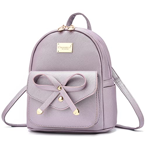 Image of I IHAYNER Girls Bowknot Cute Leather Backpack Mini Backpack Purse for Women