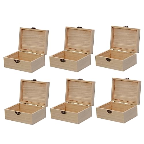 Boîtes de rangement bois brut pour trier les petits objets de maison