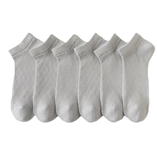 6 Pairs Ankle Socks for Men - 100% Cotton Socks for Men - Breathable Low Cut Casual Sock - Mens Ankle Sock