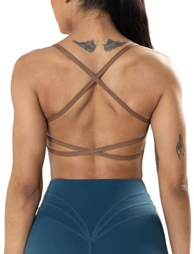 SEAUR Women's Cross Back Sports Bra #TOP23