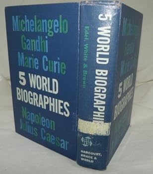Hardcover 5 WORLD BIOGRAPHIES CAESAR MICHELANGELO NAPOLEON CURIE GANDHI Book
