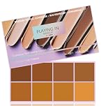 Pimby Concealer&Foundation Palette,Evanesce Soft Matte Cream Concealer Palette,Moisturizing Hydrating Waterproof Sweat-Proof Full Coverage,Creamy Texture Non-Irritating,Convenient to Carry(Dark)