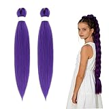 HTTDSLF Pre Stretched Braiding Hair Extension per Treccine, 30" Extension Treccine, Fibra Sintetica Capelli per Treccine Africane, Capellis Finti Trecces Parrucca Festa Halloween Costume Cosplay