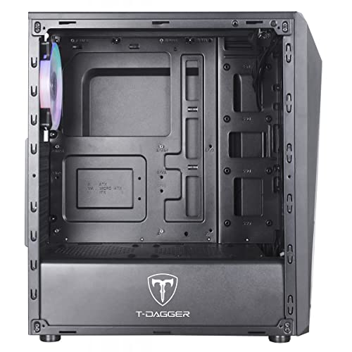 Gabinete Gamer T-Dagger TGC-G25B Preto RGB com Janela Lateral em Acrilico Sem Fans