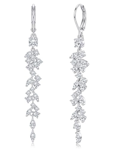 Image of PATISORNA 925 Sterling Silver Long Dangle Earrings for Women Hypoallergenic