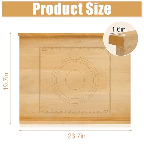 Tabla para repostería reversible de madera 50.8x101.6 cm miniatura 3