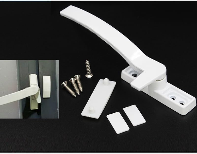 window handle， 1 Pair White Replacement Window Handles Hand Zinc Alloy Hardware Door Handle
