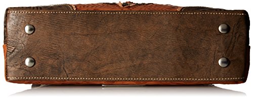 American West Desert Wildflower Zip-Top Shoulder Bag, Golden Tan4