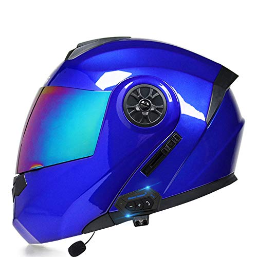 Casque moto bluetooth fini la buée avec ce modèle rabattable double visière