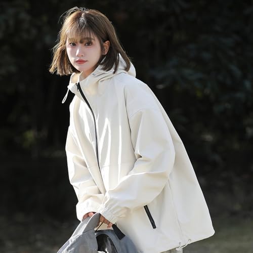 Couple's Outdoor Jacket, Spring and Autumn Windproof Hooded Jacket, Loose Jacket3