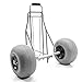 Folding Beach Cart with Large Balloon Tires – Lightweight & Portable, Holds Up to 165 lbs, Weather-Resistant Tubular Steel, Adjustable Handle, Perfect for Beach & Camping Gear - Challenger J2020