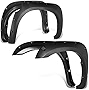 [2 Inches Wide] 4Pcs Pocket-Riveted Style Paintable Wheel Fender Flares Cover Kit Compatible with Toyota Tundra 2nd Gen 2007-2013, Front and Rear, Textured Matte Black